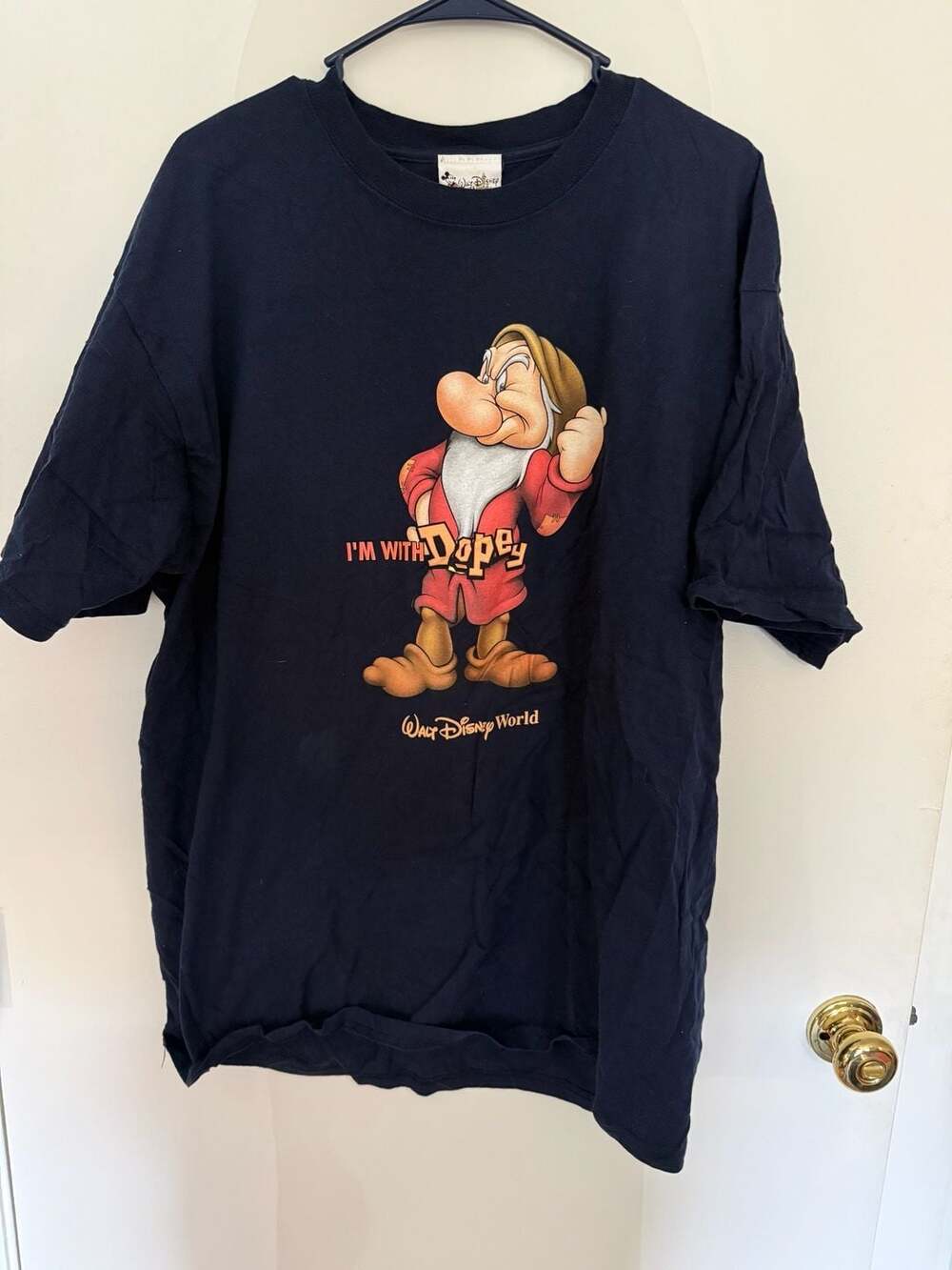 Walt Disney World Grumpy "I'm With Dopey" Navy Graphic T-Shirt